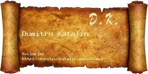 Dumitru Katalin névjegykártya